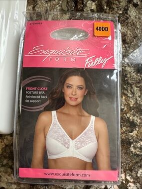 Exquisite Form Fully Front-Close Posture Bra in White - 40DD